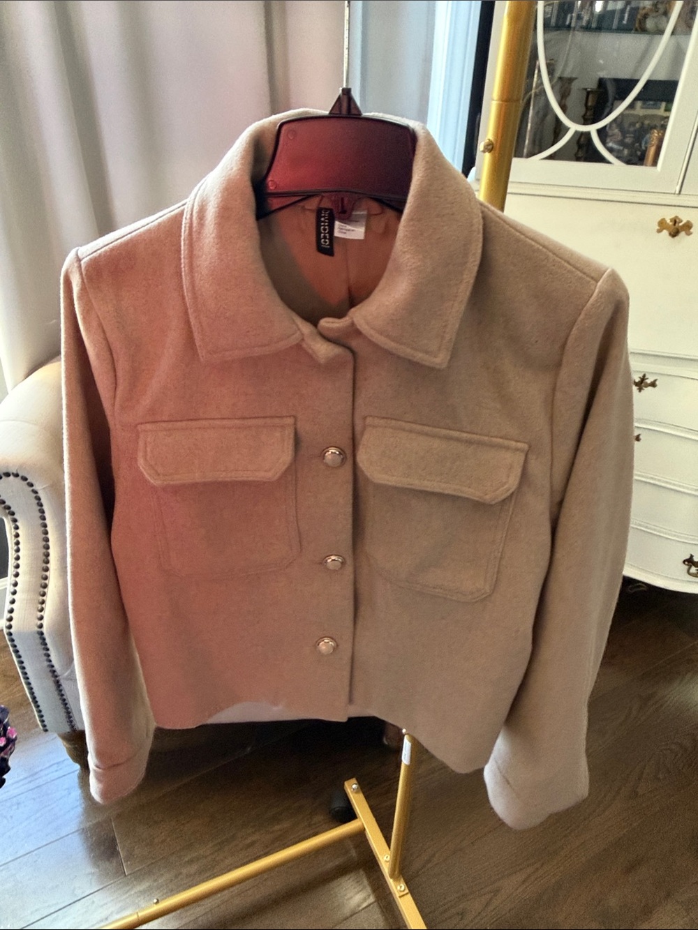 H&M Neutral Beige Pea Coat